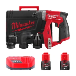 Дриль-шуруповерт акумуляторний безщітковий MILWAUKEE, M12 FDDXKIT-202X, 34Нм (зарядний пристрій С12 С, 2 акумулятор М12 В2 2Аг,