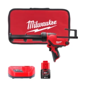 Пістолет для герметиків акумуляторний MILWAUKEE, M12 PCG/310C-201B, 310мл (зарядний пристрій С12 С, 1 акумулятор М12 В2 2Аг, пла