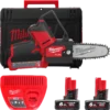 Пила ланцюгова акумуляторна безщітков MILWAUKEE, M12 FHS-602X, шина 15см (зарядний пристрій С12 С, 2 акумулятори М12 В6 6Аг, чох