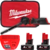 Шліфмашина стрічкова акумуляторна безщіткова MILWAUKEE, M12 FBFL13-402B, 13мм (зарядний пристрій С12 С, 2 акумулятори М12 В4 4Аг