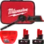 Шліфмашина стрічкова акумуляторна безщіткова MILWAUKEE, M12 FBFL13-402B, 13мм (зарядний пристрій С12 С, 2 акумулятори М12 В4 4Аг