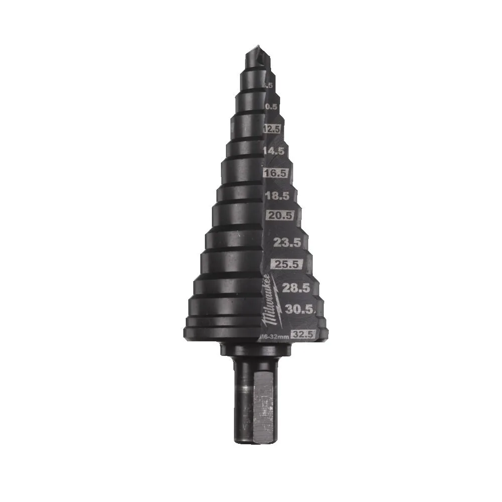 Свердло ступінчасте Step Drill COBALT ALCRN MILWAUKEE, діаметр 6-32мм з кроком 2мм