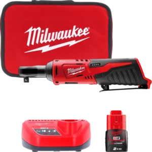 Гайковерт-трещітка акумуляторний 3/8'' MILWAUKEE, M12 IR-201B, 47Нм (зарядний пристрій С12 С, 1 акумулятор М12 В2 2Аг, сумка)