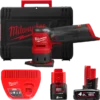 Шліфмашина вібраційна акумуляторна безщіткова MILWAUKEE, M12 FDSS-422X (зарядний пристрій С12 С, 1 акумулятор М12 В2 2Аг, 1 акум