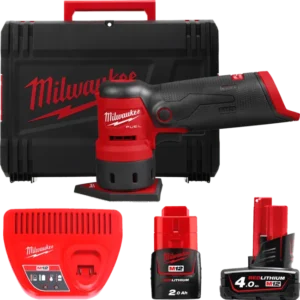 Шліфмашина вібраційна акумуляторна безщіткова MILWAUKEE, M12 FDSS-422X (зарядний пристрій С12 С, 1 акумулятор М12 В2 2Аг, 1 акум