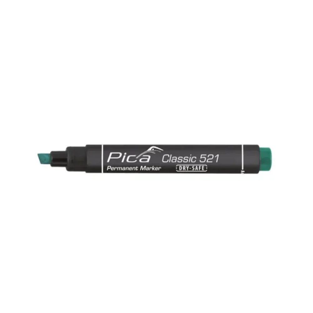 Маркер перманентний Pica Chisel tip, 521/36, зі скошеним носиком, зелений