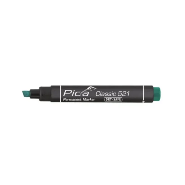 Маркер перманентний Pica Chisel tip, 521/36, зі скошеним носиком, зелений