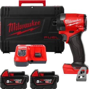 Шуруповерт ударний акумуляторний безщітковий MILWAUKEE, M18 FID3-502X, 226Нм (зарядний пристрій M12-18 FC, 2 акумулятори М18 В5