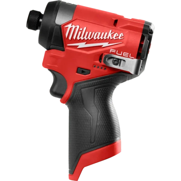 Шуруповерт ударний акумуляторний безщітковий 1/4” HEX MILWAUKEE, M12 FID2-0, 170Нм (каркас, кліпса для реміня, тримач для біт,