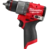 Дриль-шуруповерт акумуляторний безщітковий MILWAUKEE, M12 FDD2-0, 37/45Нм (каркас, кліпса для реміня, картонне пакування)