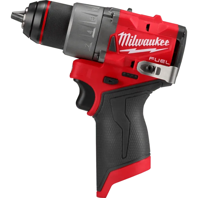 Дриль-шуруповерт акумуляторний безщітковий MILWAUKEE, M12 FDD2-0, 37/45Нм (каркас, кліпса для реміня, картонне пакування)