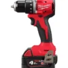 Дриль-шуруповерт акумуляторний безщітковий MILWAUKEE, M18 BLDDRC-402C, 60,5Нм (зарядний пристрій М12-18 С, 2 акумулятори М18 В4