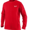 Футболка MILWAUKEE, WWLSRD-XL дихаюча з довгим рукавом, червона, (розмір XL)