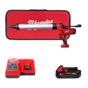 Пістолет для герметиків акумуляторний MILWAUKEE, C18 PCG/600A-201В, 600мл (заряд.пристрій М12-18 С, 1 акумулятор М18 В2 2Аг, алю