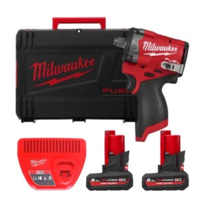 Гайковерт акумуляторний безщітковий 1/2'' MILWAUKEE, M12 FCIWF12G3-502X, 746Нм, з кільцем (зарядний пристрій С12 С, 2 акумулятор