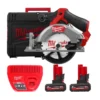 Пила дискова ручна акумуляторна безщіткова MILWAUKEE, M12 FCS442-502X, діаметр 140мм (зарядний пристрій С12 С, 2 акумулятори М12