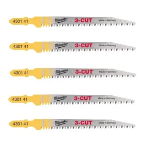 Полотна для лобзиків T234X 3CUT MILWAUKEE, 91х2,5 мм , (5шт), (деревина, чистий різ)