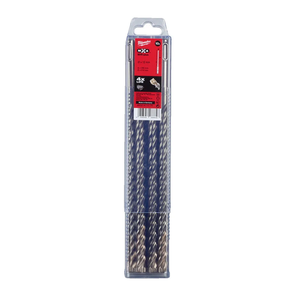 Бур SDS+ MX414x210 (10 шт) MILWAUKEE
