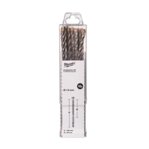 Бур SDS-PLUS 4C Contractor MILWAUKEE, O8х160мм, (10шт)