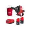 Машина прочистна акумуляторна MILWAUKEE, M12 BDC6-202C, трос 6м (зарядний пристрій С12 С , 2 акумулятори М12 В2 2Аг, відро, карт