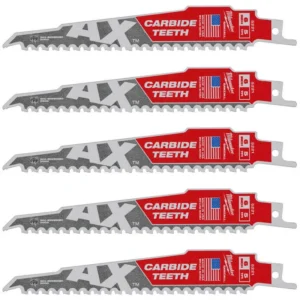 Полотно для шабельних пил AX CARBIDE MILWAUKEE, 150х5мм, (5шт), (деревина з цвяхами)