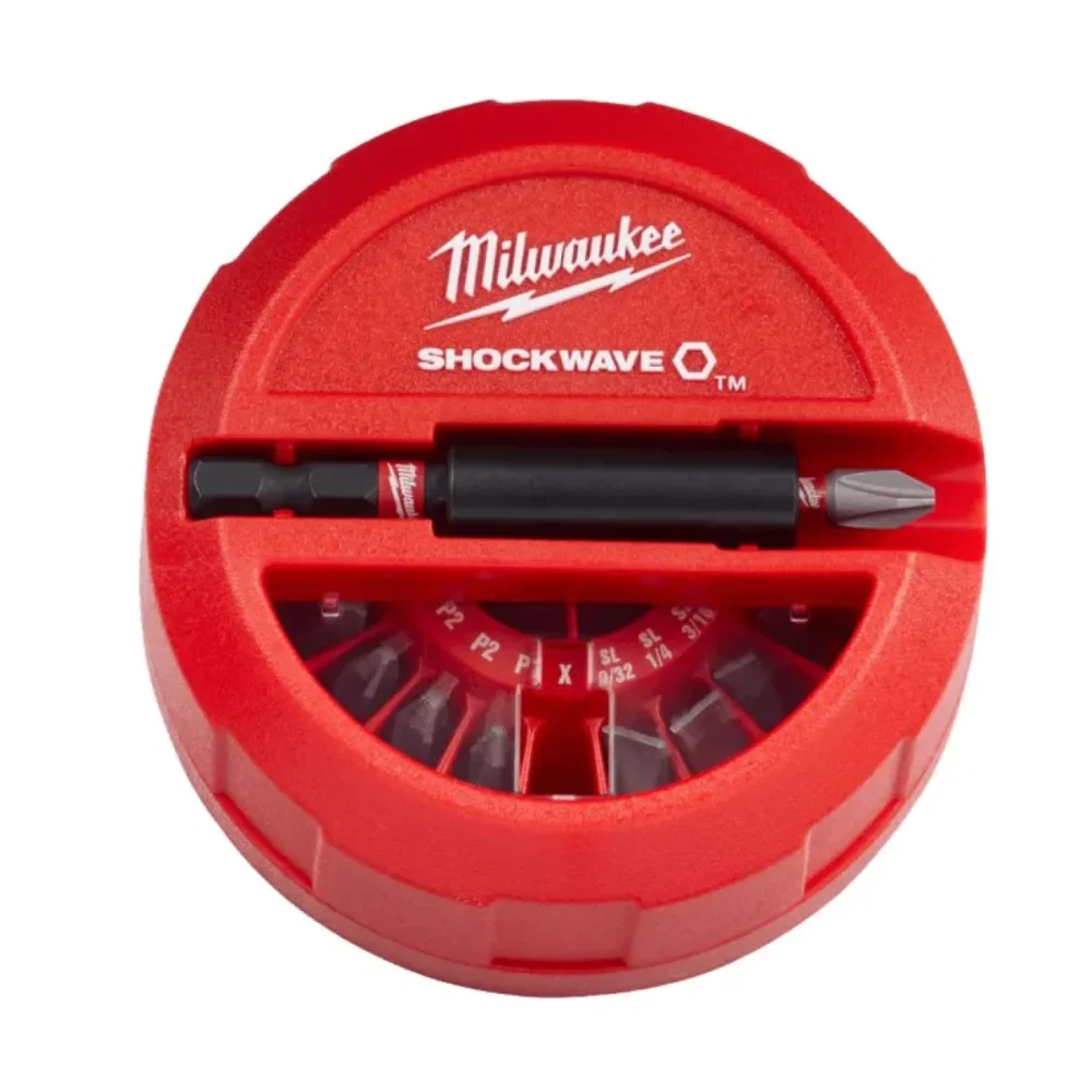 Набір біт SHOCKWAVE MILWAUKEE, (15шт), пластиковий кейс