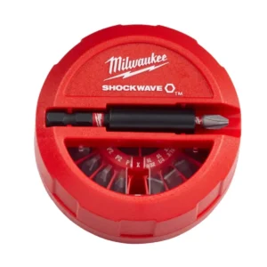 Набір біт SHOCKWAVE MILWAUKEE, (15шт), пластиковий кейс