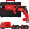 Шуруповерт для гіпсокартону акумуляторний безщітковий MILWAUKEE, M18 FSGC-202X, 13Нм (зарядний пристрій M12-18 FC, 2 акумулятори