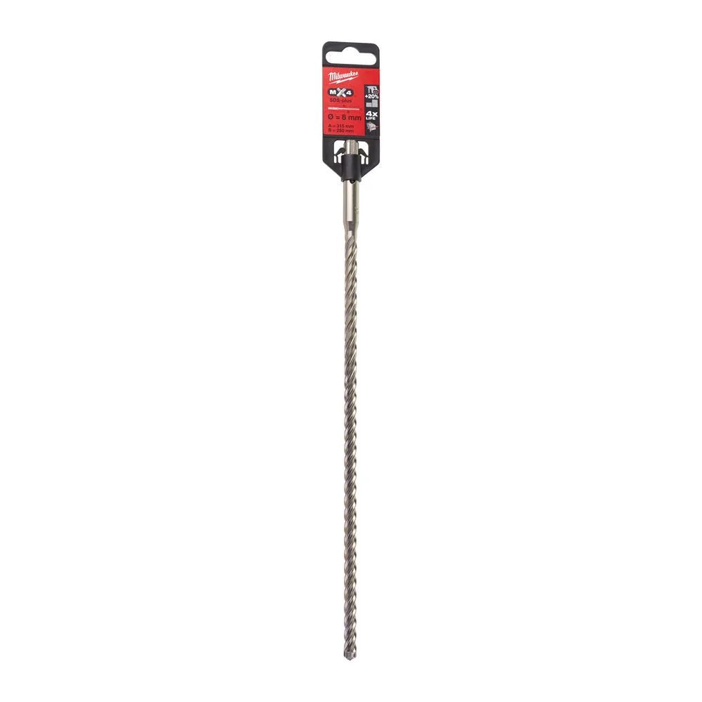 Бур SDS-PLUS MX4 MILWAUKEE, діаметр 8,0х315х250мм