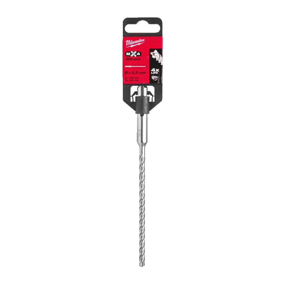 Бур SDS-PLUS MX4 MILWAUKEE, діаметр 5,5х165х100мм
