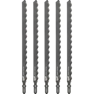 Полотна для лобзиків T313AW MILWAUKEE, 155мм, (5шт), (ізоляційні матерали, гума)