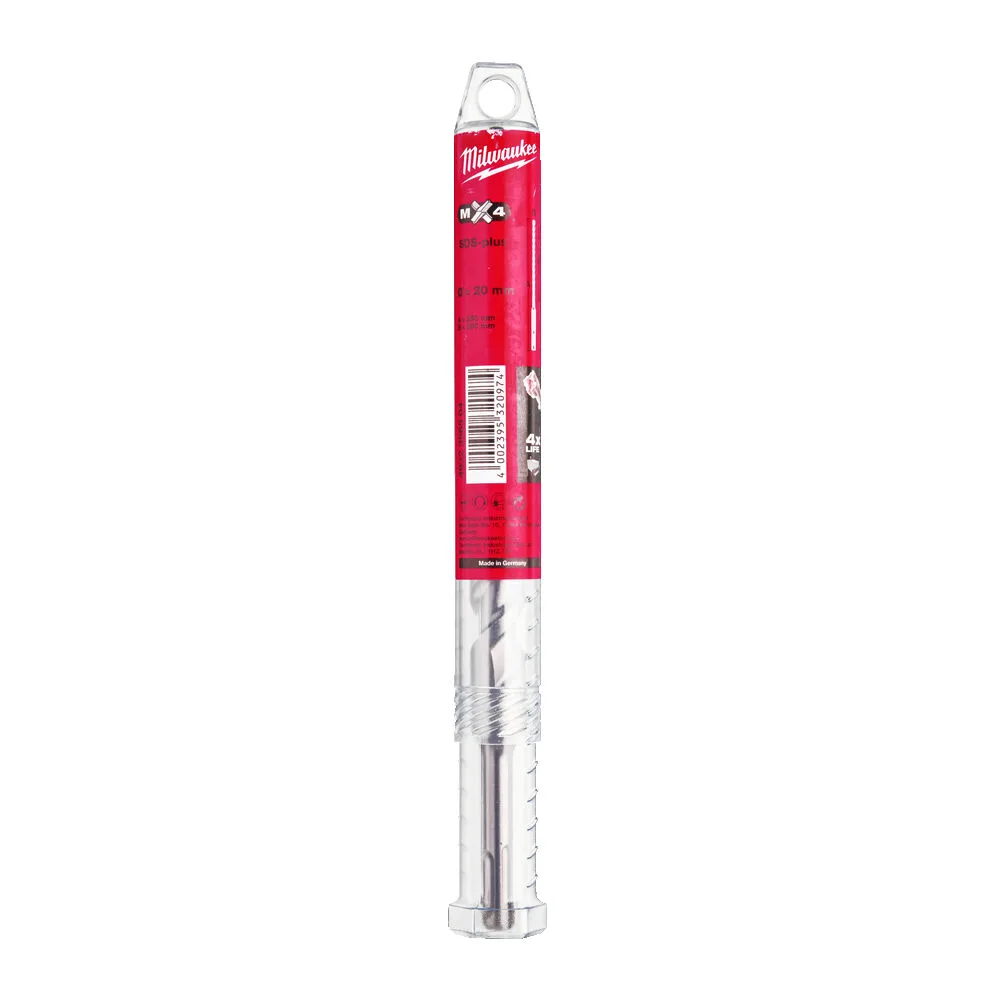 Бур SDS-PLUS MX4 MILWAUKEE, діаметр 20,0х250х200мм