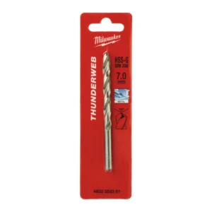 Свердло по металу THUNDERWEB HSS-G MILWAUKEE DIN338, діаметр 7,0x109х69мм