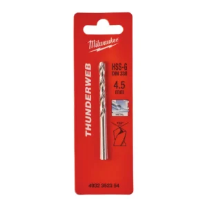 Свердло по металу THUNDERWEB HSS-G MILWAUKEE DIN338, діаметр 4,5x80х47мм