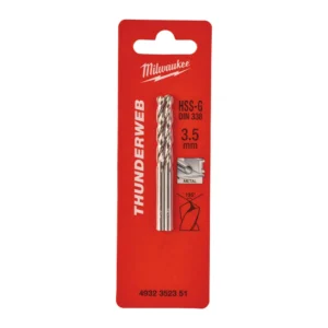 Свердло по металу THUNDERWEB HSS-G MILWAUKEE DIN338, діаметр 3,5x70х39мм, (2шт)