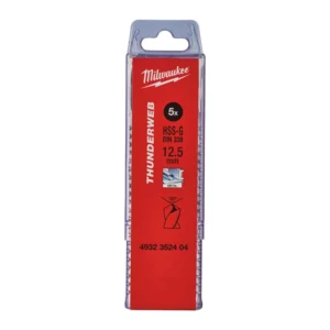 Свердло по металу THUNDERWEB HSS-G MILWAUKEE DIN338, діаметр 12,5x151х101мм, (5шт), пластикова коробка