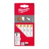 Полотна для лобзиків T101BF Bi-Metal MILWAUKEE, 75х2,5мм, (5шт), (деревина, чистий різ)