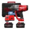 Гайковерт акумуляторний безщітковий 1'' MILWAUKEE, M18 ONEFHIWF1-802X, 2400Нм (зарядний пристрій M12-18 FC, 2 акумулятори M18 FB