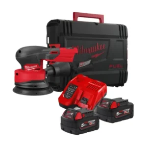 Шліфмашина ексцентрикова акумуляторна безщіткова MILWAUKEE, M18 FROS125-502X, діаметр 125мм (зарядний пристрій М12-18 FC. 2 акум