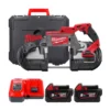 Пила стрічкова акумуляторна MILWAUKEE, M18 CBS125-502C (зарядний пристрій М12-18 FC, 2 акумулятори М18 В5 5Аг, кейс)