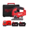 Лобзик акумуляторний MILWAUKEE, M18 FJS-502X (зарядний пристрій M12-18 FC, 2 акумулятори М18 В5 5Аг, аксесуари, HDкейс)