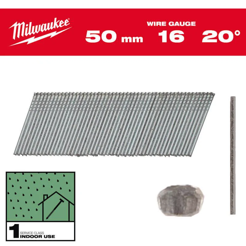 Набір цвяхів для нейлера 15G/20 /38мм (2000 шт)MILWAUKEE