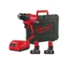 Дриль-шуруповерт акумуляторний MILWAUKEE M12 BLDDRC-402C, 40Нм (зарядний пристрій С12, 2 акумулятори М12 В4 4Аг, кліпса для реме