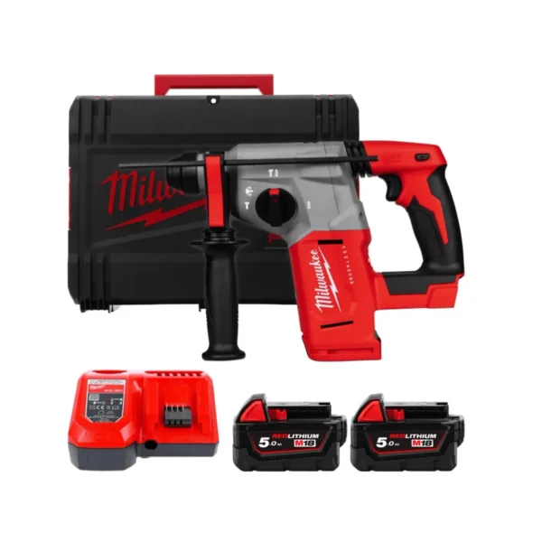 Перфоратор акумуляторний безщітковий SDS-PLUS MILWAUKEE, M18 BLH-502X, 2,3 Дж (зарядний пристрій M12-18 FC, 2 акумулятори М18 В5