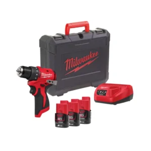 Дриль-шуруповерт акумуляторний безщітковий MILWAUKEE, M12 BLDDRC-203C, 40Нм (зарядний пристрій С12, 3 акумулятори М12 В2 2Аг, кл