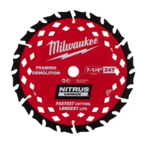 Диск пиляьний по деревині з цвяхами Nitrus MILWAUKEE, діаметр 190х30х1,6мм, 24 зуб.