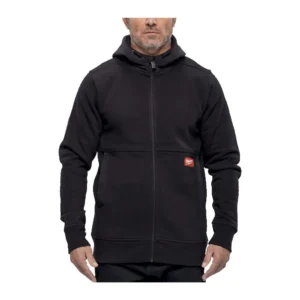 Толстовка на блискавці GRIDIRON MILWAUKEE, WHZ BL XXXL, з капюшоном, чорна (розмір XXXL)