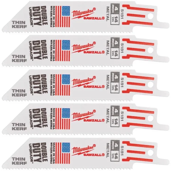 Полотно для шабельних пил THIN KERF MILWAUKEE, 100х1,8мм, (5шт), (метал)