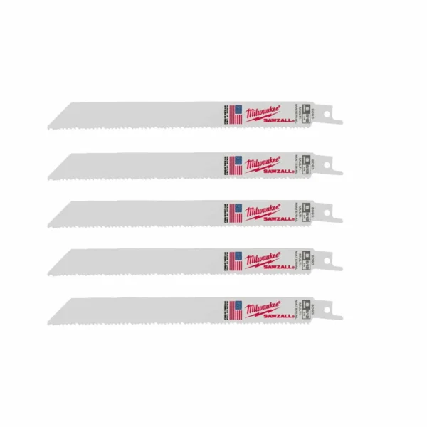 Полотно для шабельних пил THIN KERF MILWAUKEE, 200х3,1/2,1мм, (5шт), (універсальні)