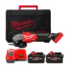 Шліфмашина кутова - болгарка акумуляторна безщіткова MILWAUKEE, M18 FHSAG125XB2-802X, 1800Вт діаметр 125мм (зарядний пристрій M1